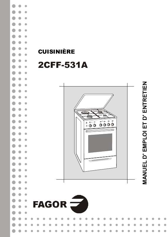 Guide utilisation  FAGOR 2CFF-531A  de la marque FAGOR