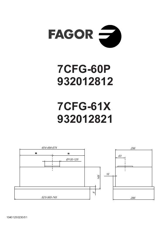 Guide utilisation  FAGOR 7CFG-60P  de la marque FAGOR