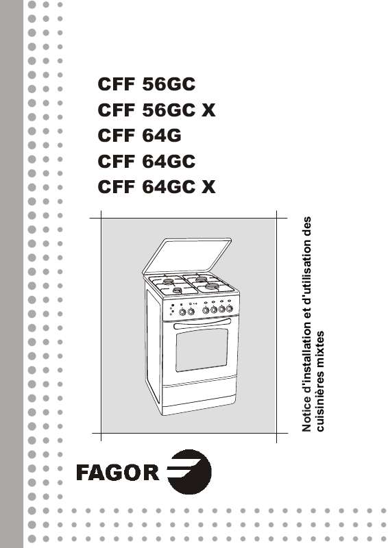 Guide utilisation  FAGOR CFF 64GC X  de la marque FAGOR