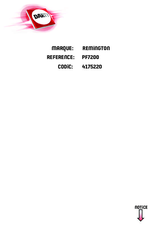 Guide utilisation REMINGTON PF7200  de la marque REMINGTON
