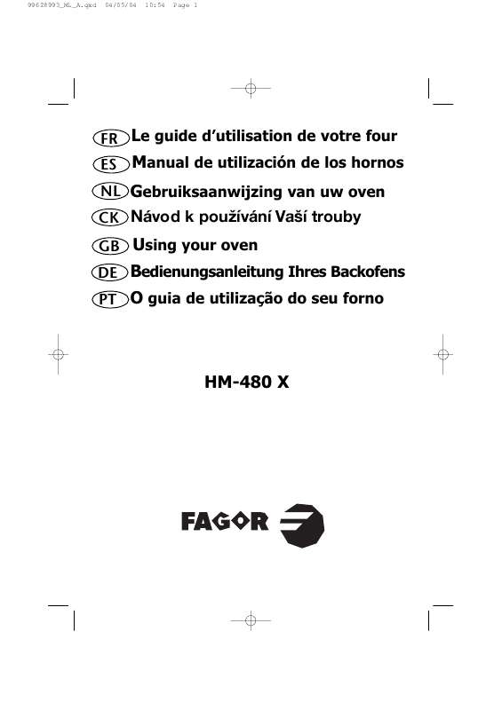 Guide utilisation  FAGOR HM-480X  de la marque FAGOR