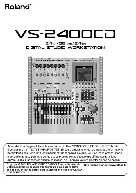 Guide utilisation  ROLAND VS2400CD  de la marque ROLAND
