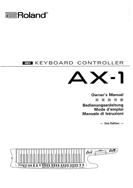 Guide utilisation  ROLAND AX-1  de la marque ROLAND