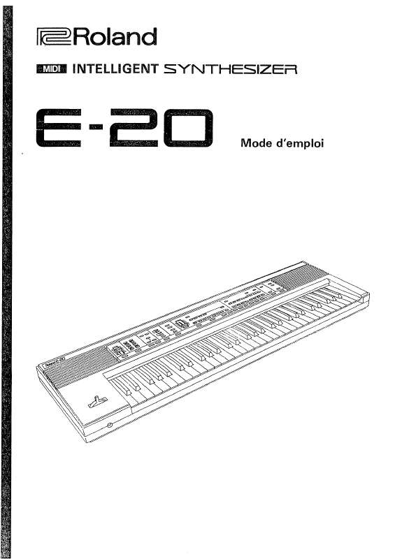 Guide utilisation  ROLAND E-20  de la marque ROLAND