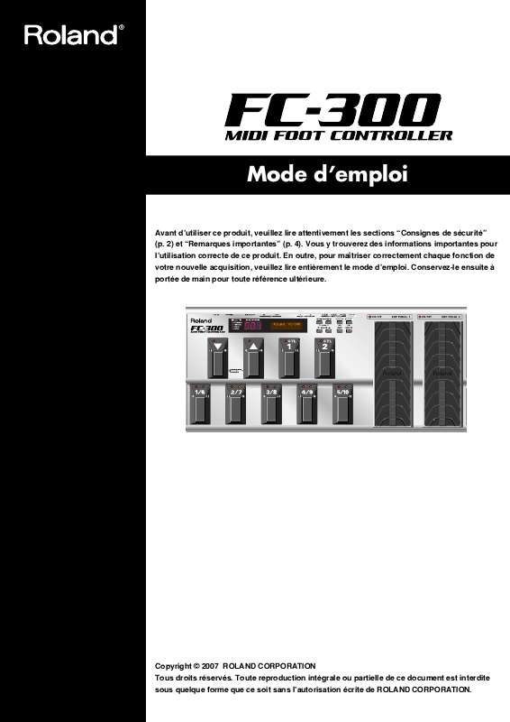 Guide utilisation  ROLAND FC-300  de la marque ROLAND