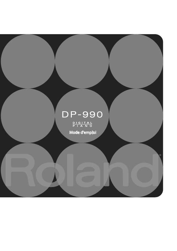 Guide utilisation  ROLAND DP-990  de la marque ROLAND