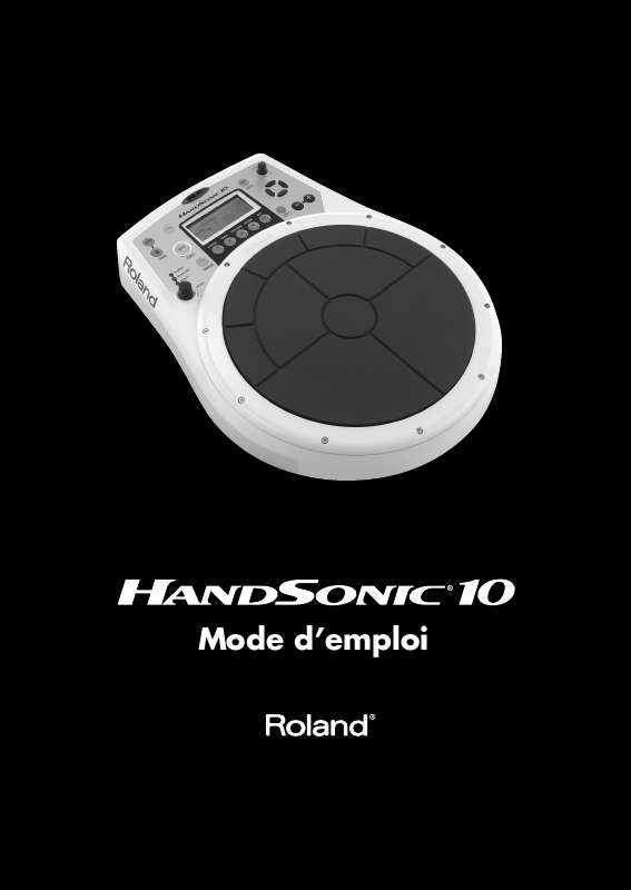 Guide utilisation  ROLAND HANDSONIC 10  de la marque ROLAND