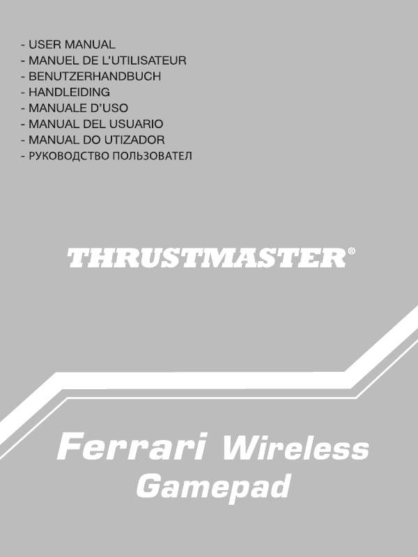 Guide utilisation THRUSTMASTER F1 WIRELESS GAMEPAD FERRARI F60  de la marque THRUSTMASTER