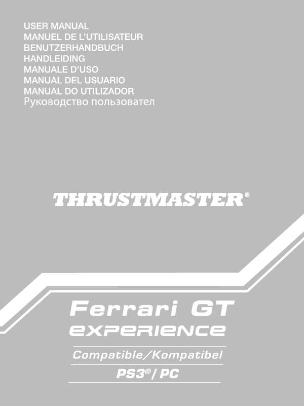 Guide utilisation THRUSTMASTER FERRARI GT EXPERIENCE  de la marque THRUSTMASTER