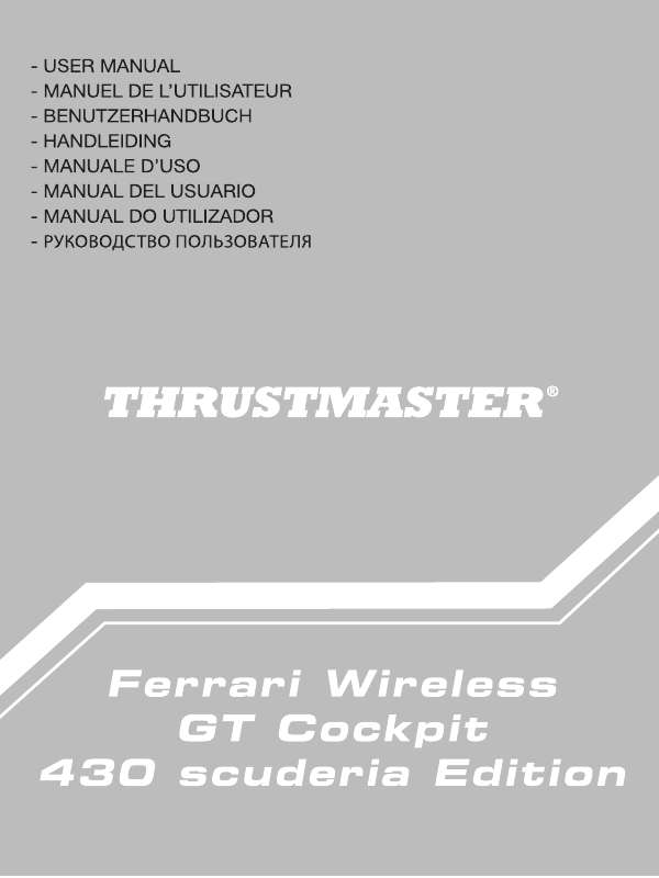 Guide utilisation THRUSTMASTER FERRARI WIRELESS F430 COCKPIT  de la marque THRUSTMASTER