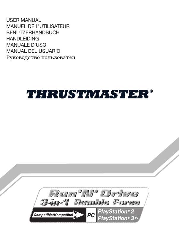 Guide utilisation THRUSTMASTER RUN'N' DRIVE 3-IN-1 RUMBLE FORCE  de la marque THRUSTMASTER