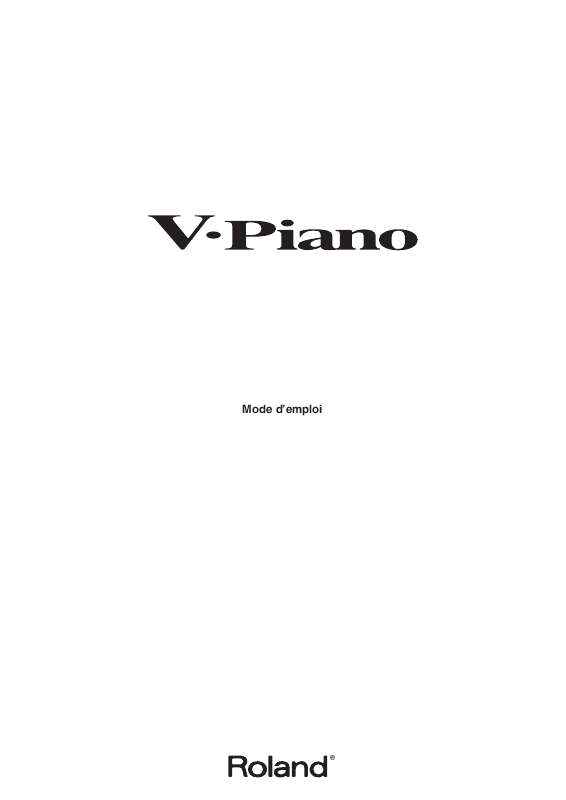 Guide utilisation  ROLAND V-PIANO  de la marque ROLAND