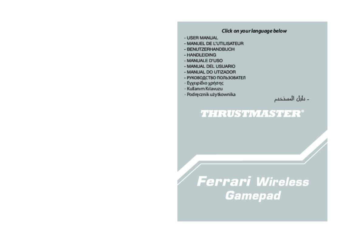 Guide utilisation THRUSTMASTER SANS FIL FERRARI GAMEPAD 430 SCUDERIA  de la marque THRUSTMASTER