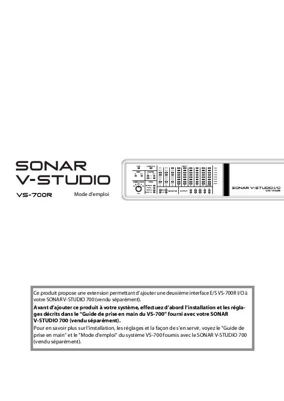 Guide utilisation  ROLAND VS-700R  de la marque ROLAND