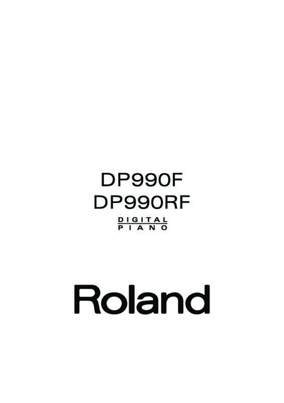 Guide utilisation  ROLAND DP-990RF-PE  de la marque ROLAND