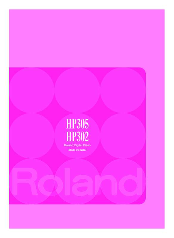 Guide utilisation  ROLAND HP302-SB  de la marque ROLAND
