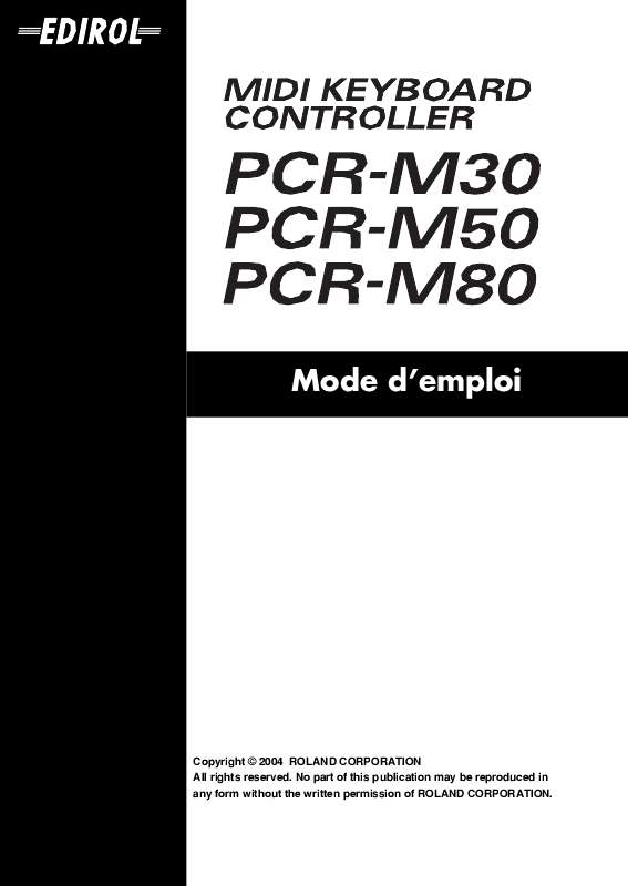 Guide utilisation  ROLAND PCR-M30  de la marque ROLAND