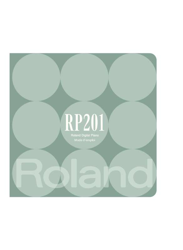 Guide utilisation  ROLAND RP201-SB  de la marque ROLAND