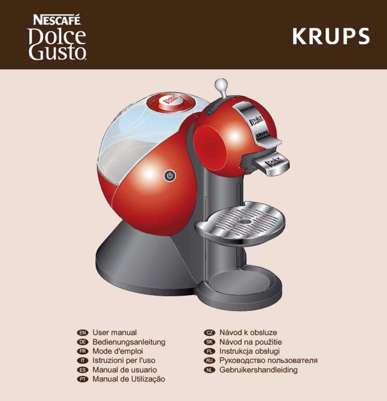 Guide utilisation KRUPS DOLCE GUSTO YY1560 de la marque KRUPS