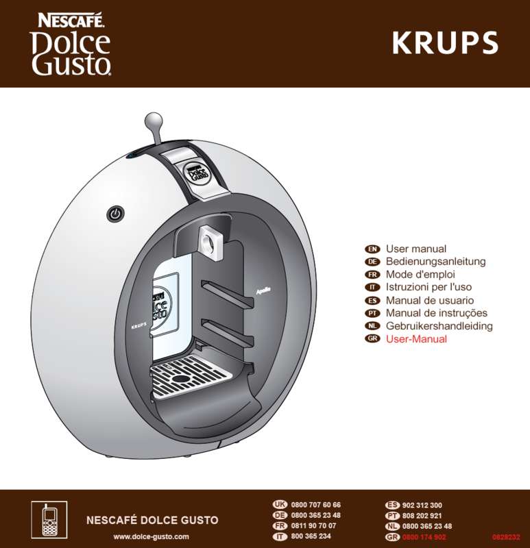 Guide utilisation KRUPS DOLCE GUSTO YY2002FD de la marque KRUPS