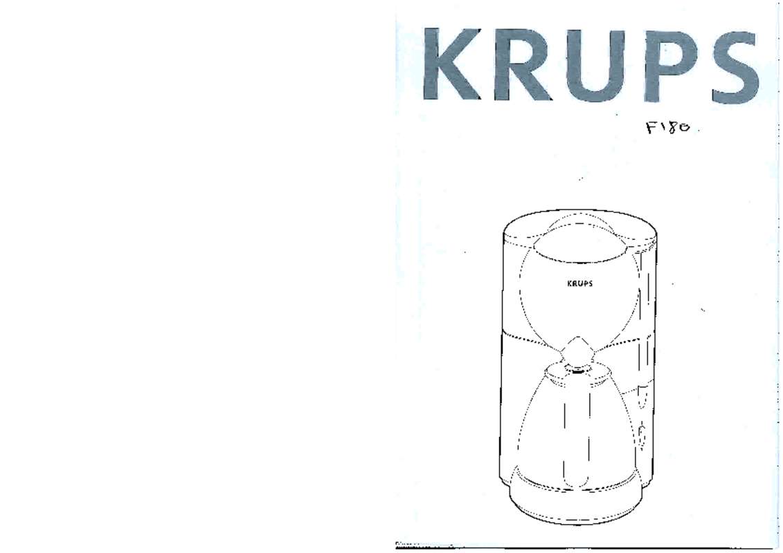 Guide utilisation KRUPS F180 de la marque KRUPS