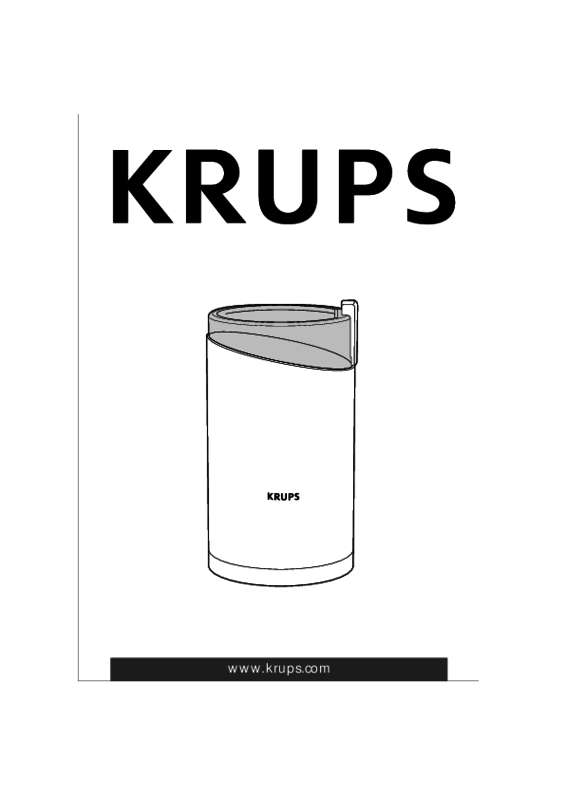 Guide utilisation KRUPS F203 de la marque KRUPS