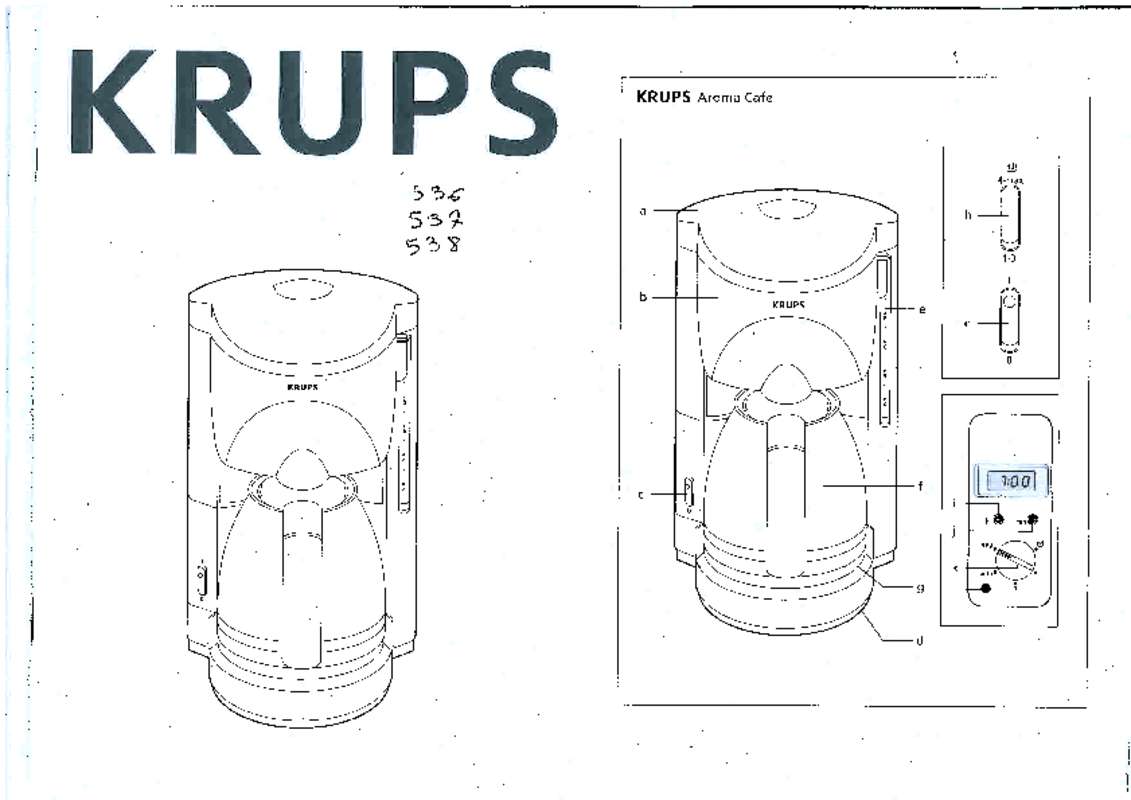 Guide utilisation KRUPS F536 de la marque KRUPS