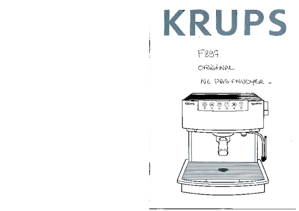 Guide utilisation KRUPS F897 de la marque KRUPS