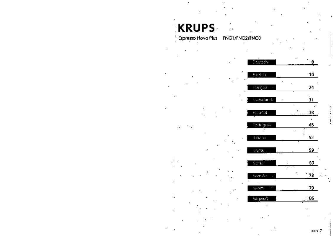 Guide utilisation KRUPS FNC1 de la marque KRUPS