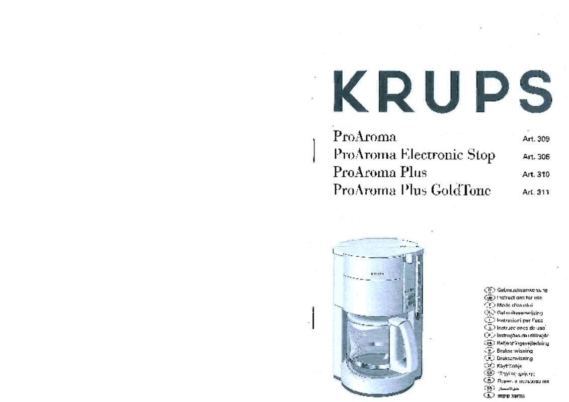 Guide utilisation KRUPS 310 de la marque KRUPS