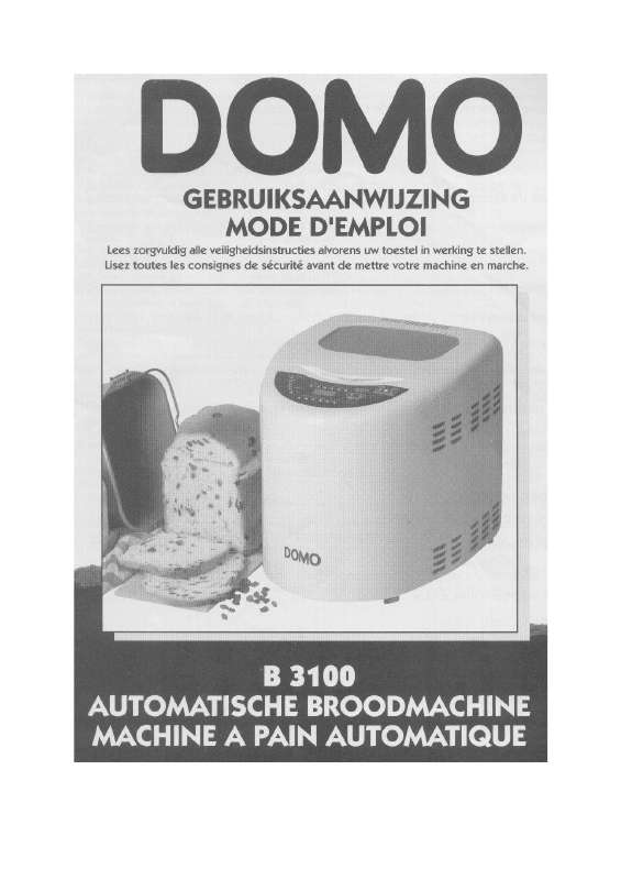 Guide utilisation DOMO B3100 de la marque DOMO