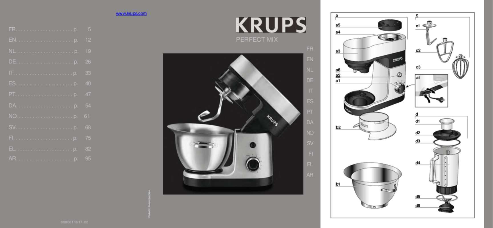 Guide utilisation KRUPS YY8525FD de la marque KRUPS