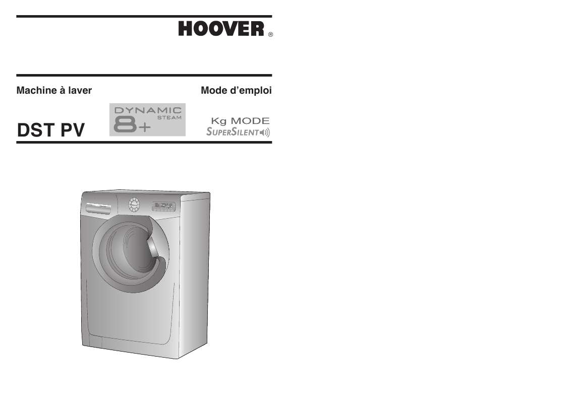 Guide utilisation  HOOVER DST PV DYNAMIC 8 PLUS  de la marque HOOVER