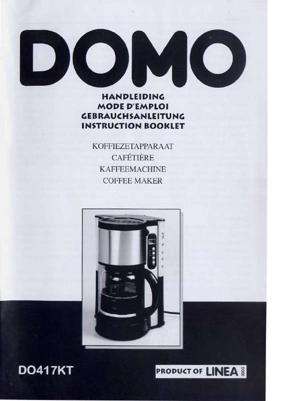 Guide utilisation DOMO CAFETIERE DO417KT de la marque DOMO