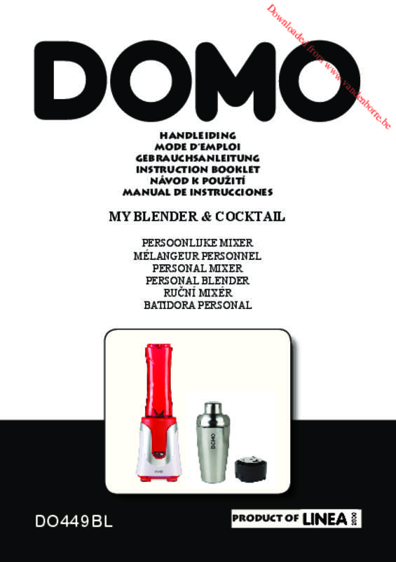 Guide utilisation DOMO MY BLENDER & COCKTAIL DO449BL  de la marque DOMO