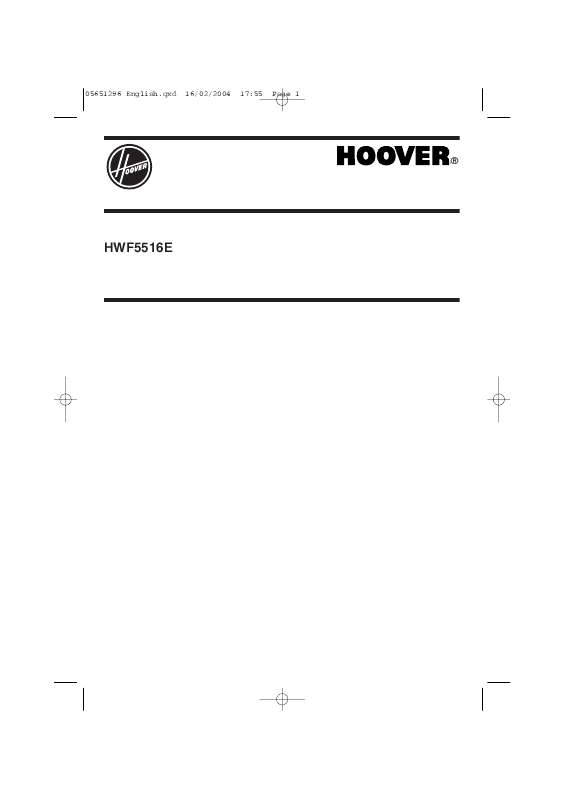 Guide utilisation  HOOVER HWF5516E  de la marque HOOVER