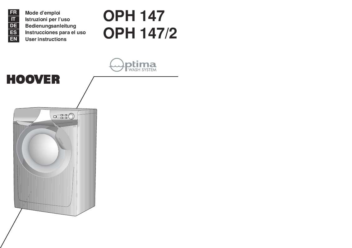 Guide utilisation  HOOVER OPH 147-2  de la marque HOOVER