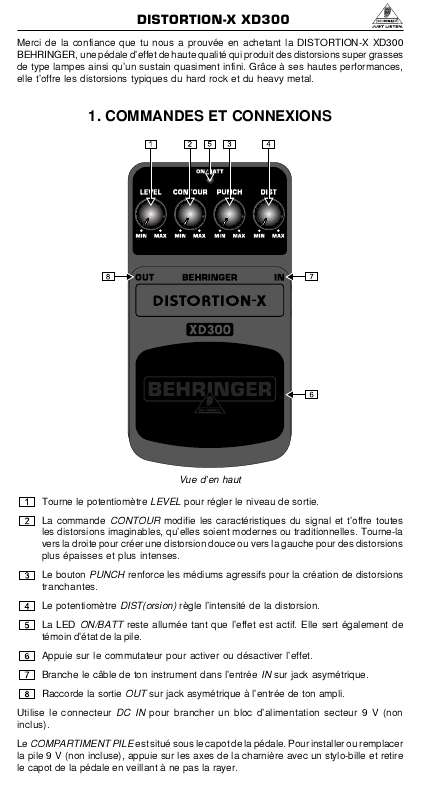 Guide utilisation BEHRINGER XD300  de la marque BEHRINGER