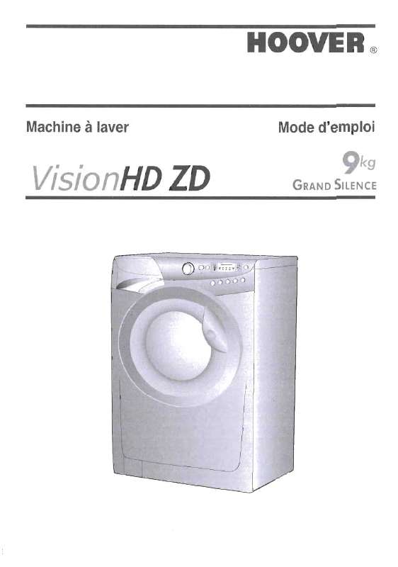 Guide utilisation  HOOVER VISION HD ZD 9KG  de la marque HOOVER