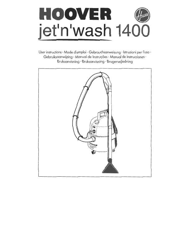 Guide utilisation  HOOVER JET N WASH 1400  de la marque HOOVER
