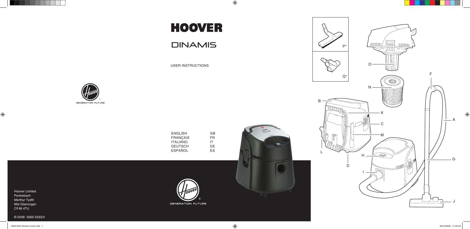 Guide utilisation  HOOVER S 9040  de la marque HOOVER