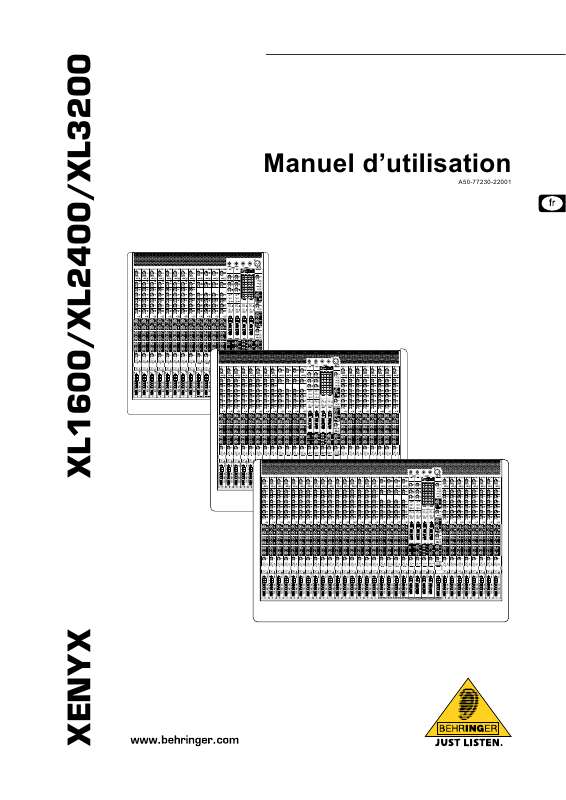 Guide utilisation BEHRINGER XL3200  de la marque BEHRINGER