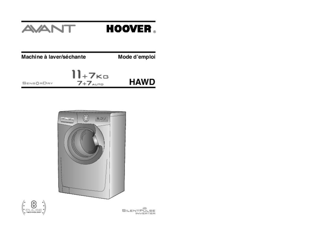 Guide utilisation HOOVER HAWD 11746 P 8  de la marque HOOVER