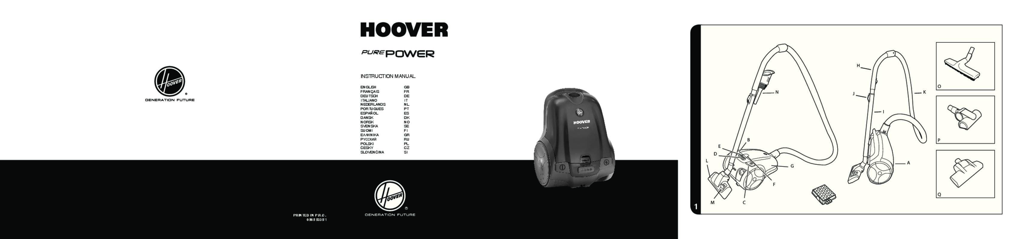 Guide utilisation HOOVER PURE POWER ALLERGY CARE TPP2321 de la marque HOOVER