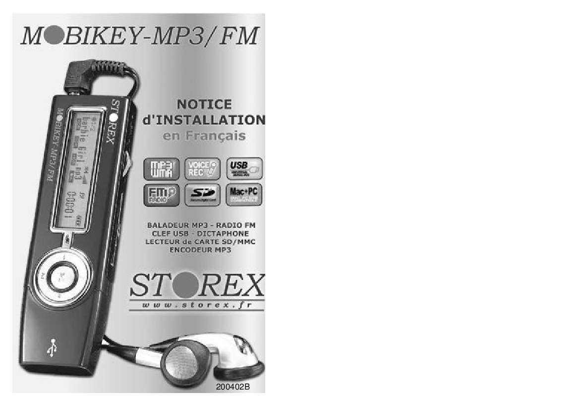 Guide utilisation STOREX MOBIKEY-MP3-FM  de la marque STOREX