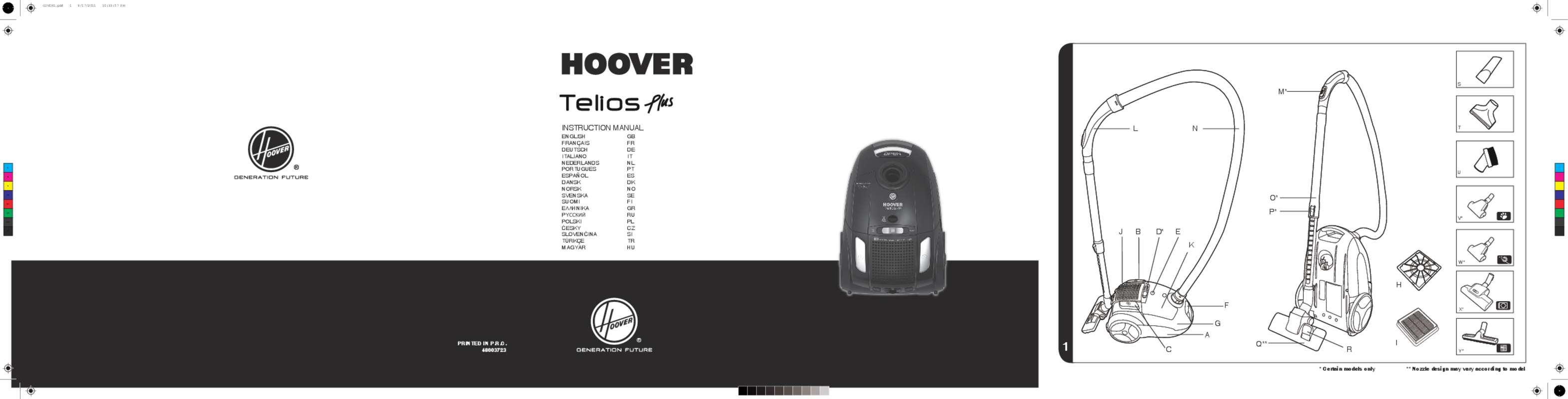 Guide utilisation HOOVER TELIOS PLUS TTE 2305 de la marque HOOVER