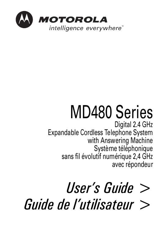 Guide utilisation MOTOROLA MD480  de la marque MOTOROLA