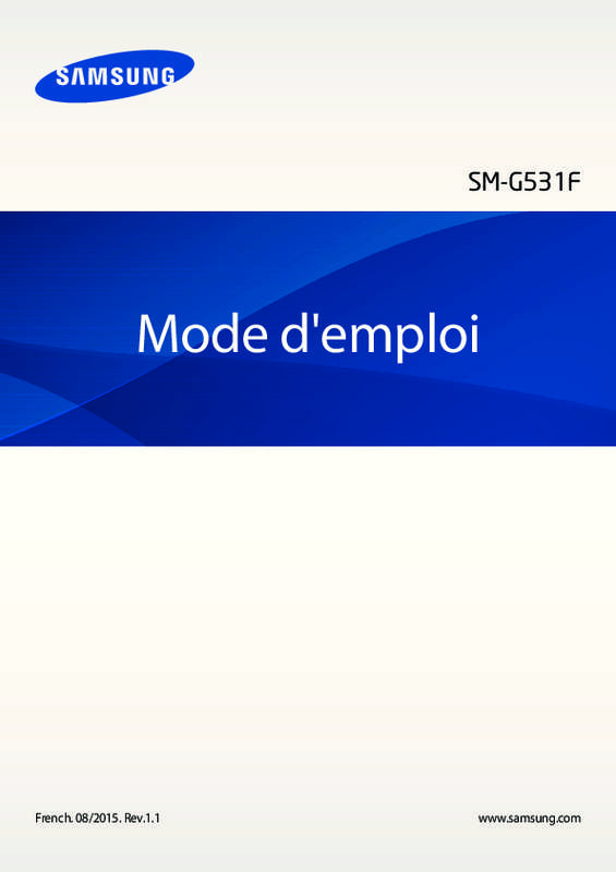 Guide utilisation  SAMSUNG SMARTPHONE GALAXY GRAND PRIME G531F   de la marque SAMSUNG