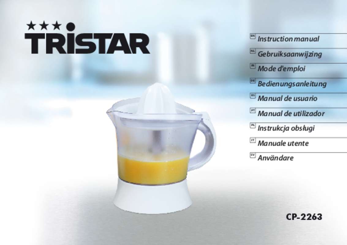 Guide utilisation TRISTAR CP-2263  de la marque TRISTAR