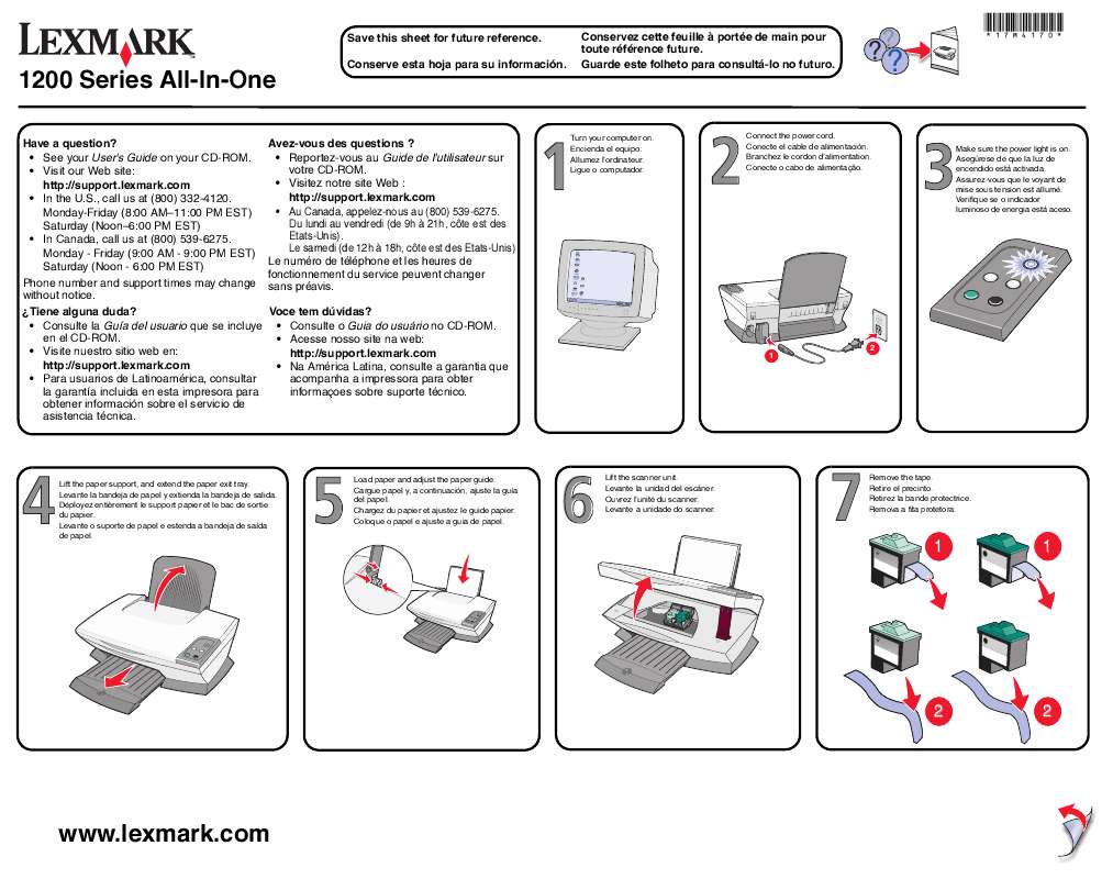Guide utilisation LEXMARK 1200  de la marque LEXMARK